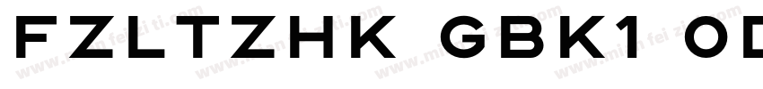 FZLTZHK GBK1 0DIN Bold字体转换